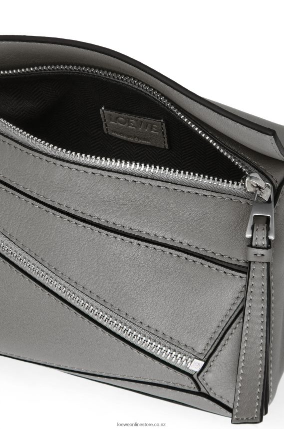 Loewe Men Mini Puzzle bumbag in classic calfskin Asphalt Grey LH60R570