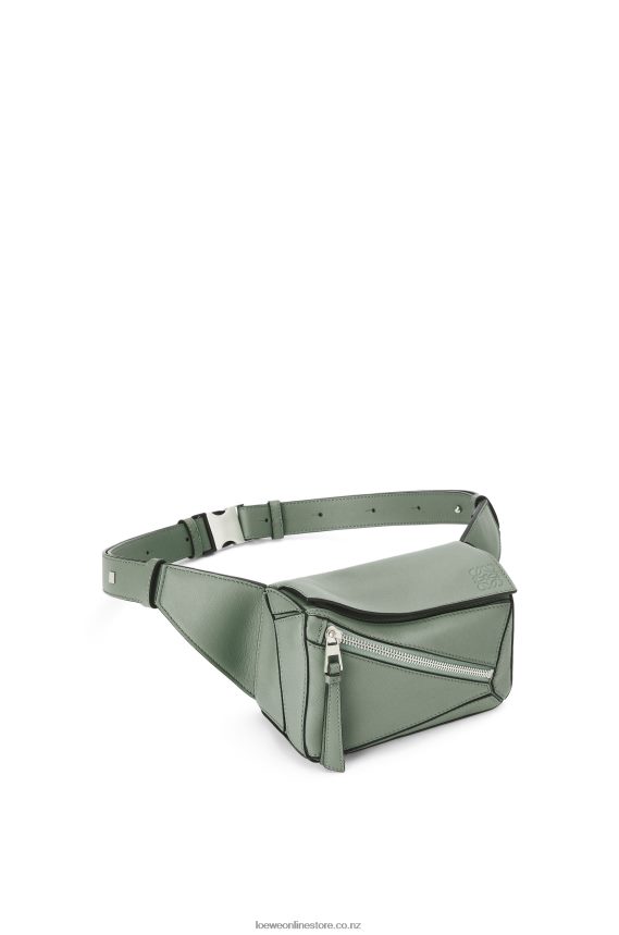 Loewe Men Mini Puzzle bumbag in classic calfskin Dark Sage LH60R298