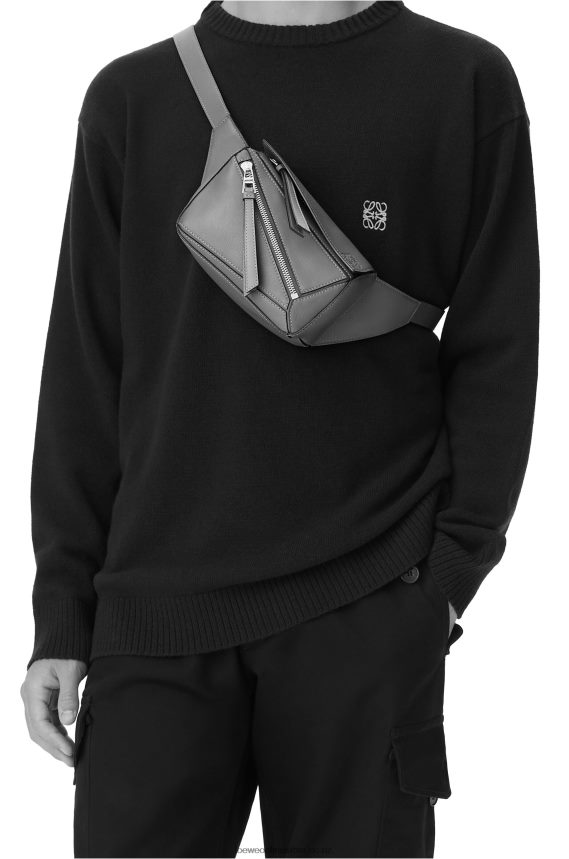 Loewe Men Mini Puzzle bumbag in classic calfskin Dark Sage LH60R298