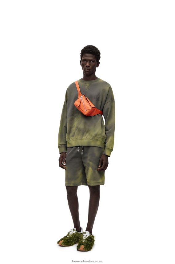 Loewe Men Mini Puzzle bumbag in classic calfskin Orange LH60R571