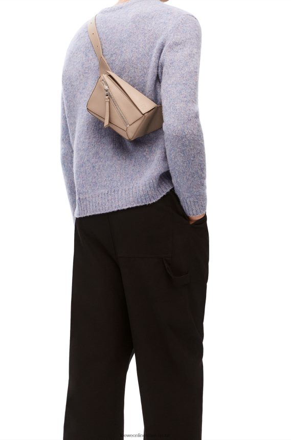 Loewe Men Mini Puzzle bumbag in classic calfskin Sand LH60R548