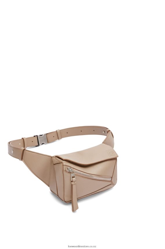 Loewe Men Mini Puzzle bumbag in classic calfskin Sand LH60R548