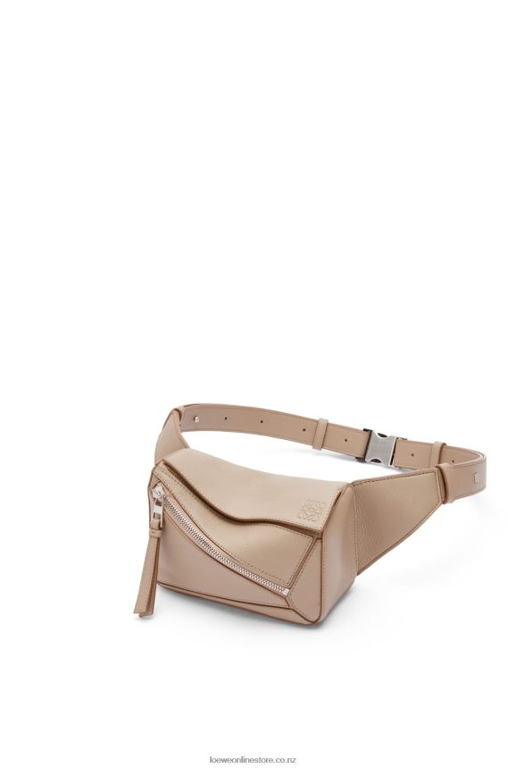 Loewe Men Mini Puzzle bumbag in classic calfskin Sand LH60R548