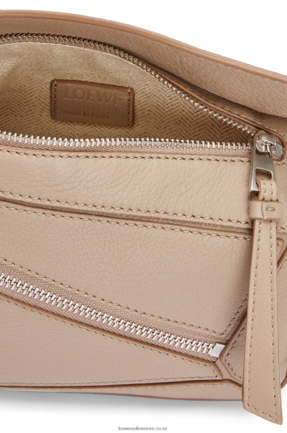 Loewe Men Mini Puzzle bumbag in classic calfskin Sand LH60R548