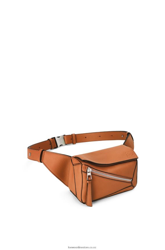 Loewe Men Mini Puzzle bumbag in classic calfskin Tan LH60R278