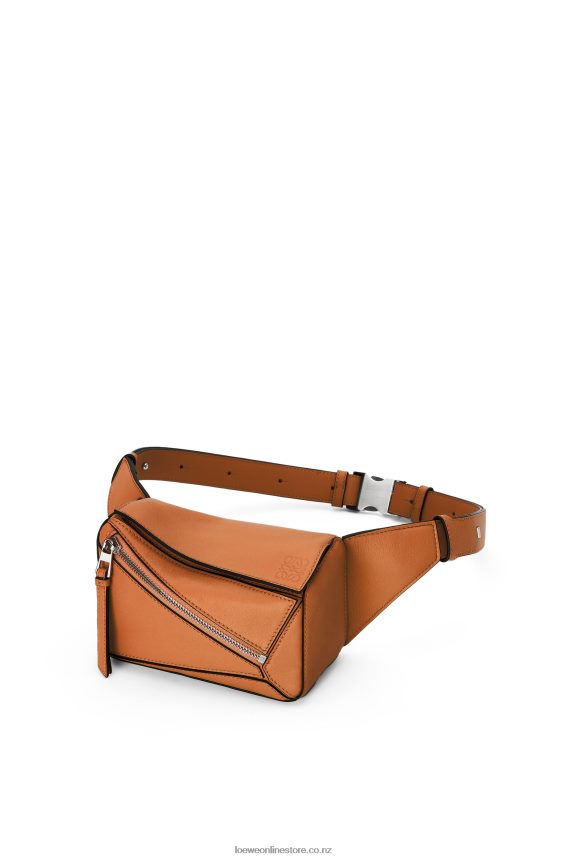 Loewe Men Mini Puzzle bumbag in classic calfskin Tan LH60R278