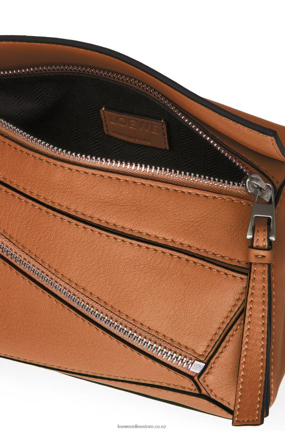 Loewe Men Mini Puzzle bumbag in classic calfskin Tan LH60R278