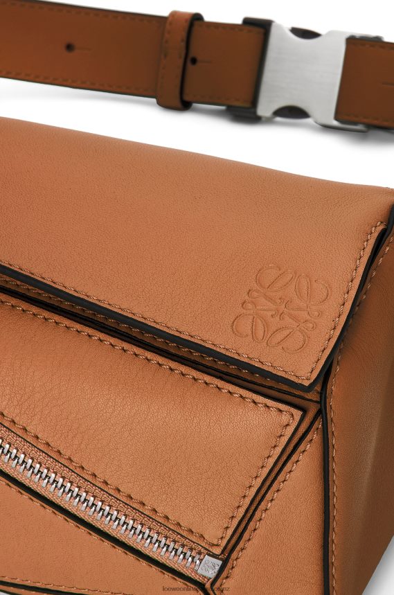 Loewe Men Mini Puzzle bumbag in classic calfskin Tan LH60R278