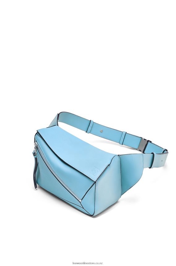 Loewe Men Small Puzzle bumbag in classic calfskin Olympic Blue LH60R567
