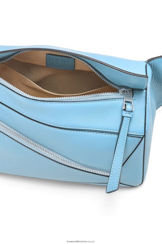 Loewe Men Small Puzzle bumbag in classic calfskin Olympic Blue LH60R567