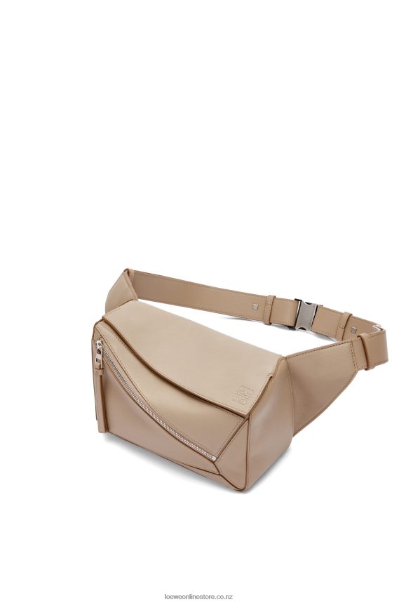 Loewe Men Small Puzzle bumbag in classic calfskin Sand LH60R562
