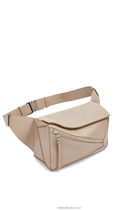 Loewe Men Small Puzzle bumbag in classic calfskin Sand LH60R562