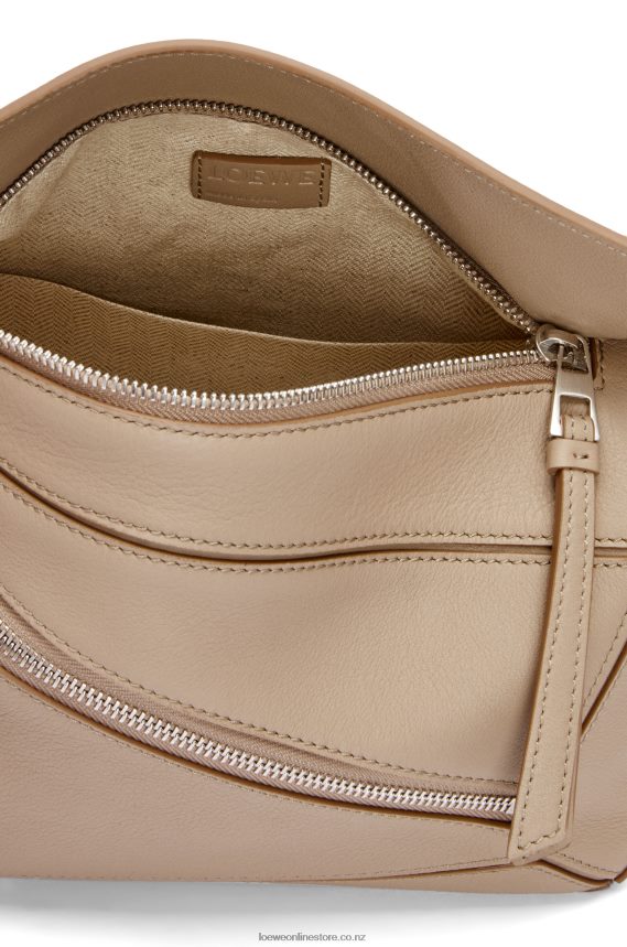 Loewe Men Small Puzzle bumbag in classic calfskin Sand LH60R562