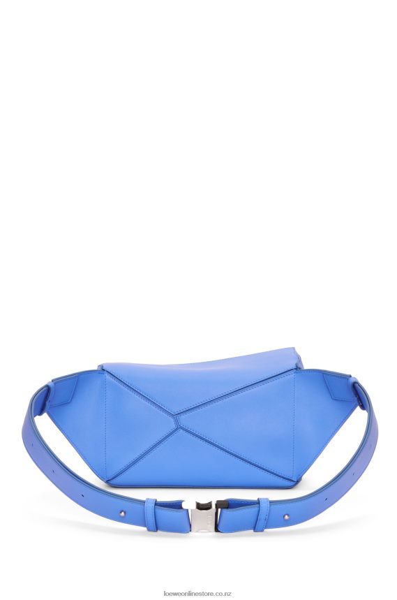 Loewe Men Small Puzzle bumbag in classic calfskin Seaside Blue LH60R563