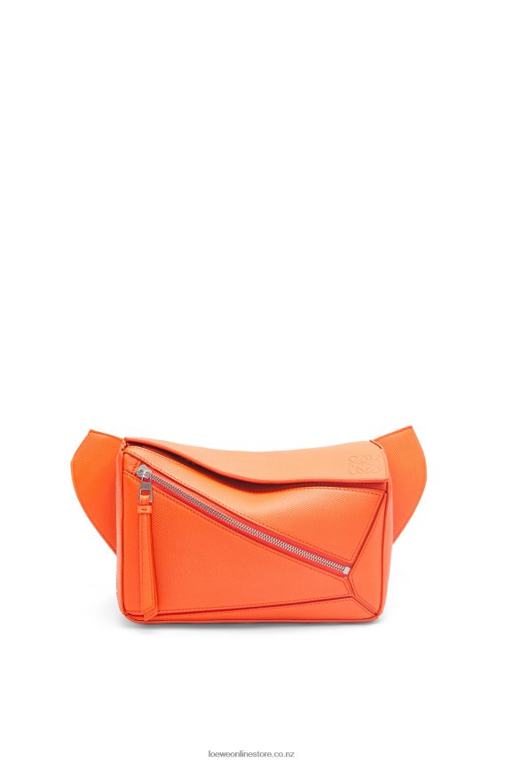 Loewe Men Small Puzzle bumbag in diamond calfskin Orange LH60R568