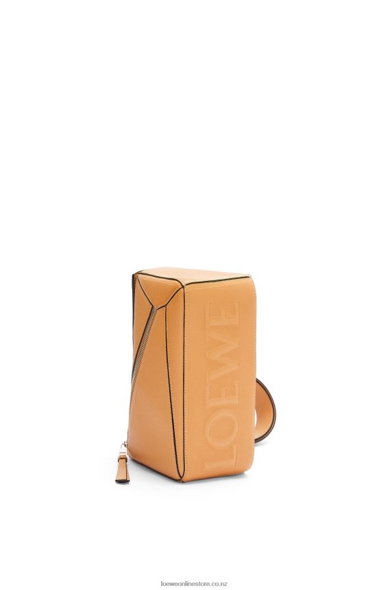 Loewe Men Small Puzzle bumbag in diamond calfskin Warm Desert LH60R569