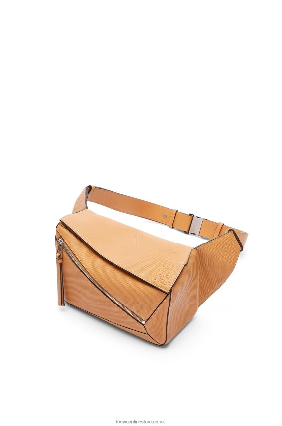 Loewe Men Small Puzzle bumbag in diamond calfskin Warm Desert LH60R569