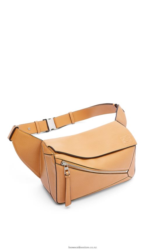 Loewe Men Small Puzzle bumbag in diamond calfskin Warm Desert LH60R569