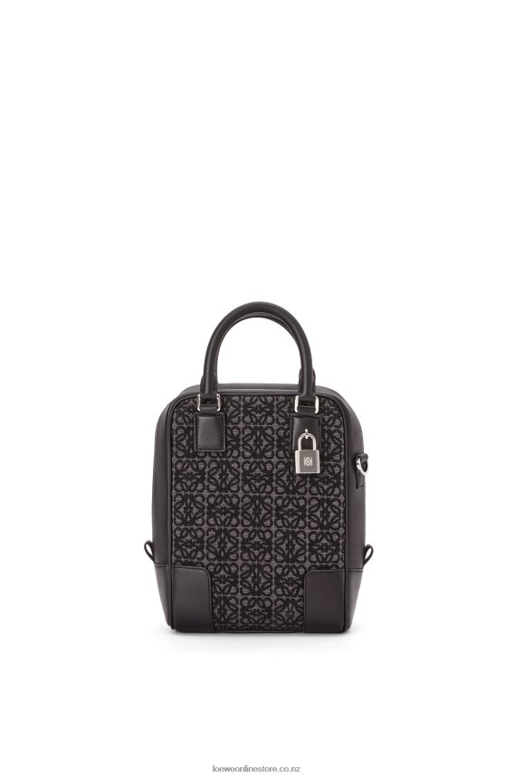 Loewe Men Amazona 15 in Anagram jacquard and calfskin Anthracite/Black LH60R147