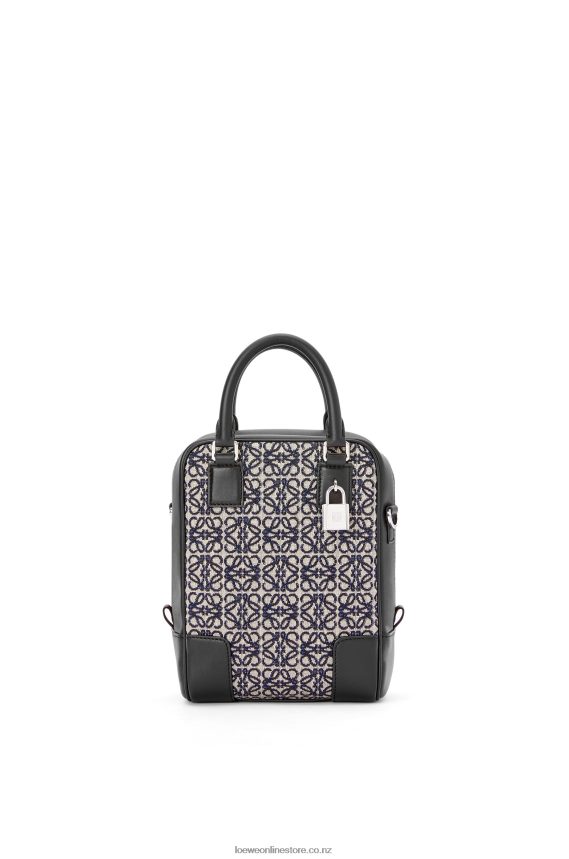 Loewe Men Amazona 15 in Anagram jacquard and calfskin Navy/Black LH60R144