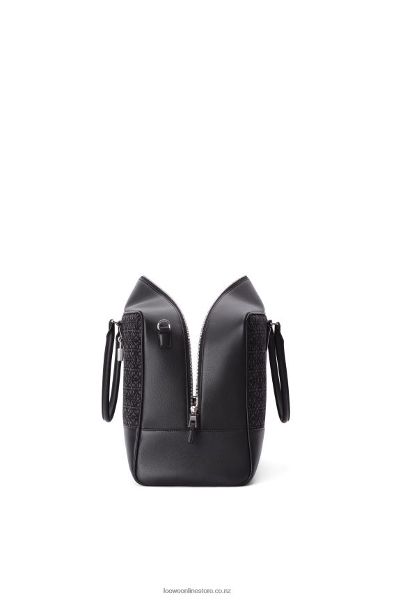 Loewe Men Amazona 44 bag in Anagram jacquard and calfskin Anthracite/Black LH60R148