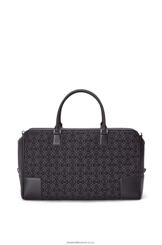 Loewe Men Amazona 44 bag in Anagram jacquard and calfskin Anthracite/Black LH60R148