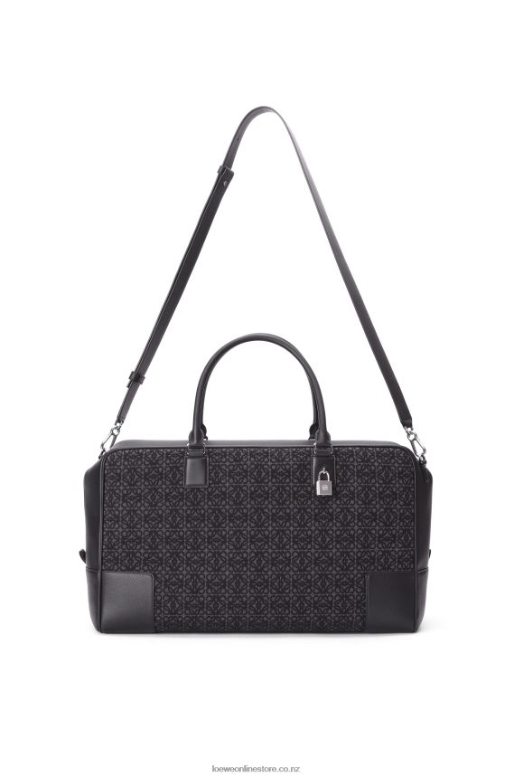 Loewe Men Amazona 44 bag in Anagram jacquard and calfskin Anthracite/Black LH60R148
