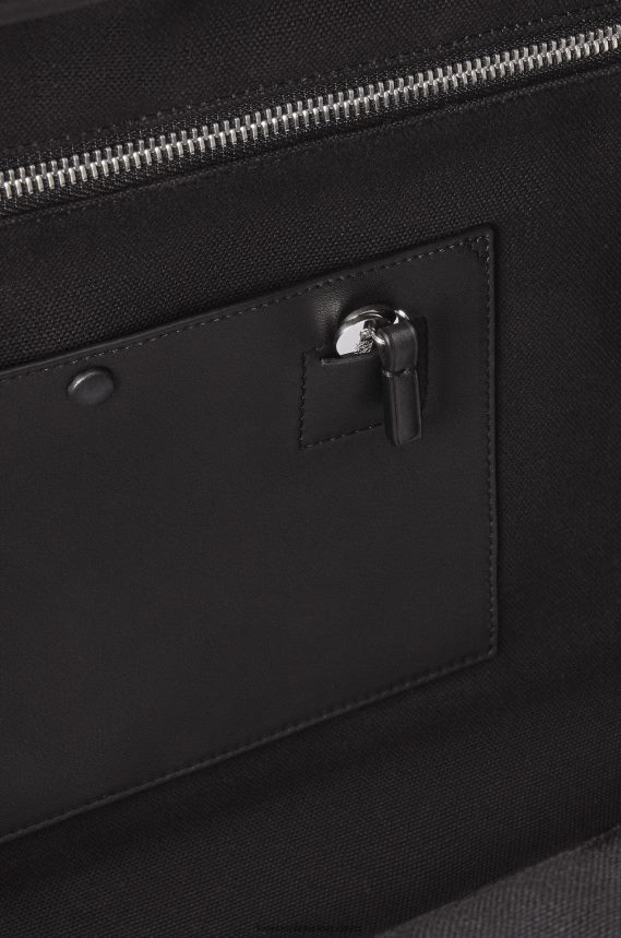 Loewe Men Amazona 44 bag in Anagram jacquard and calfskin Anthracite/Black LH60R148