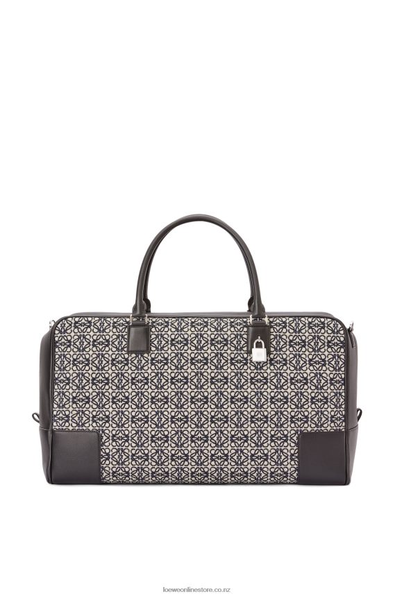 Loewe Men Amazona 44 bag in Anagram jacquard and calfskin Navy/Black LH60R149