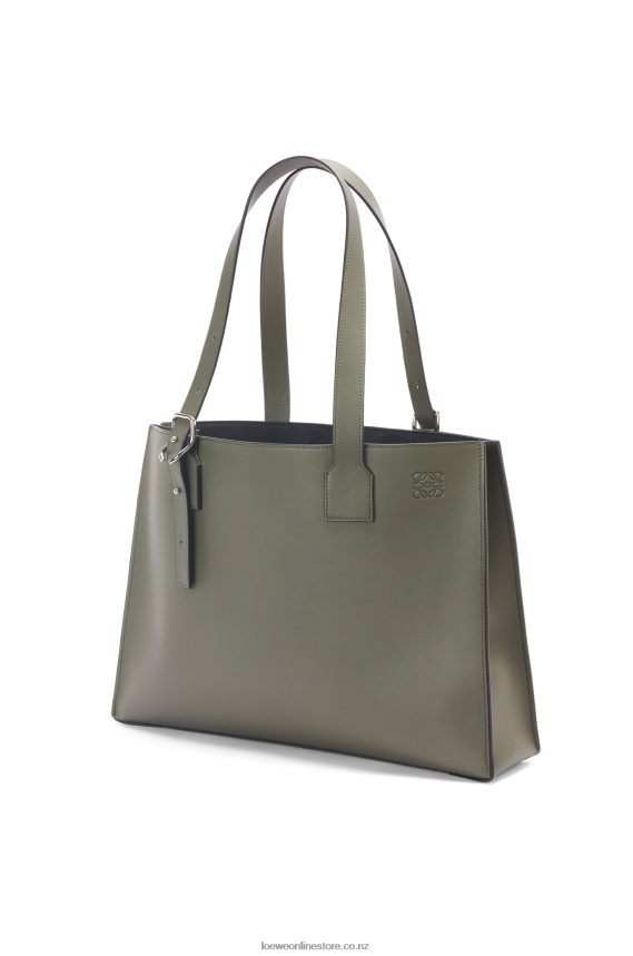 Loewe Men Buckle Horizontal tote in classic calfskin Khaki Green LH60R180