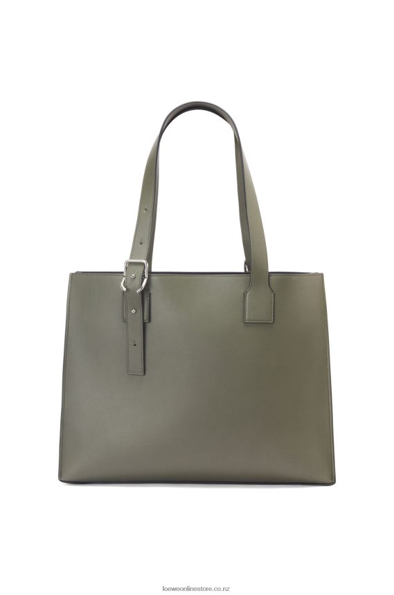 Loewe Men Buckle Horizontal tote in classic calfskin Khaki Green LH60R180