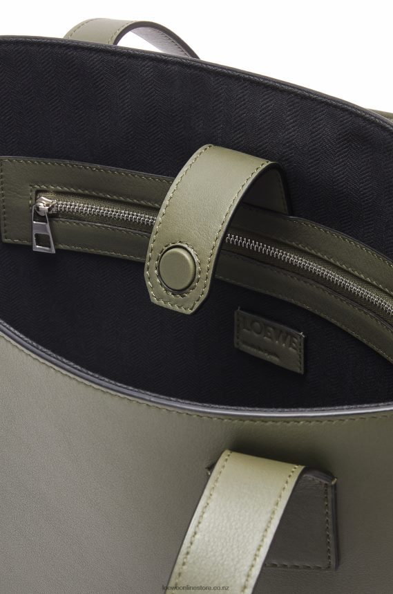 Loewe Men Buckle Horizontal tote in classic calfskin Khaki Green LH60R180