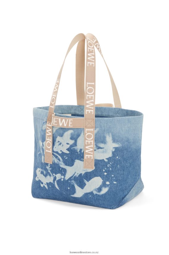 Loewe Men Fold Shopper in denim Light Blue/Natural LH60R67
