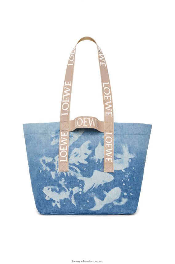 Loewe Men Fold Shopper in denim Light Blue/Natural LH60R67