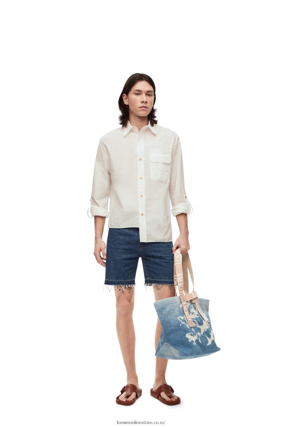 Loewe Men Fold Shopper in denim Light Blue/Natural LH60R67
