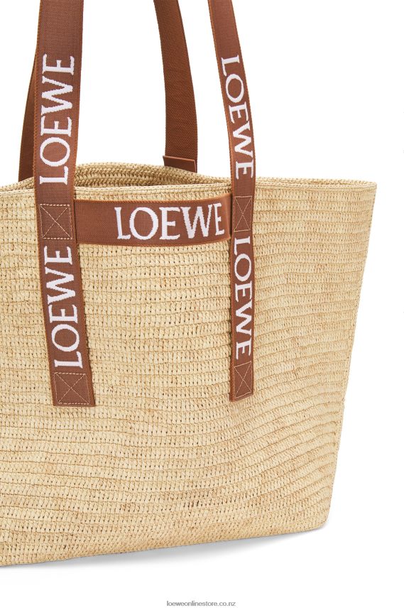 Loewe Men Fold Shopper in raffia Natural/Tan LH60R38