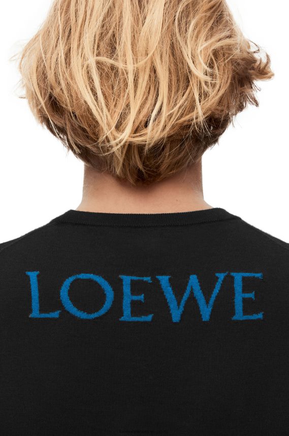 Loewe Men Calcifer sweater in wool Black LH60R1025