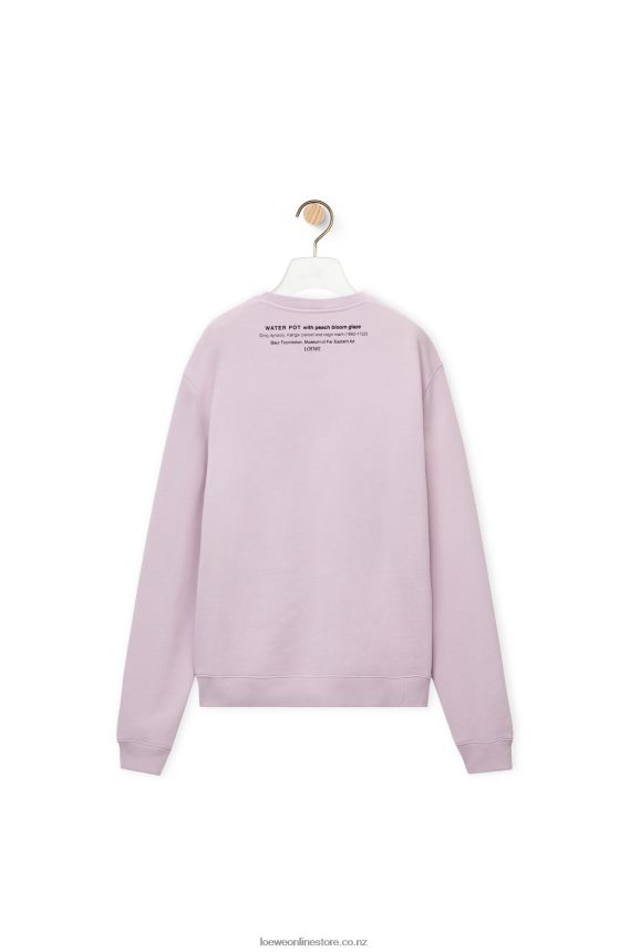 Loewe Men Ceramic print sweatshirt in cotton Lilac LH60R815