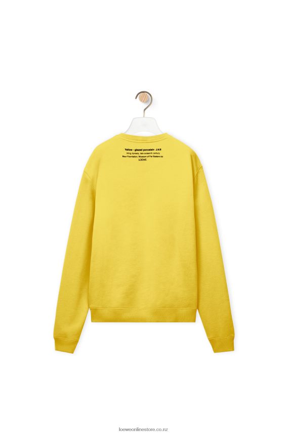 Loewe Men Ceramic print sweatshirt in cotton Yellow LH60R818