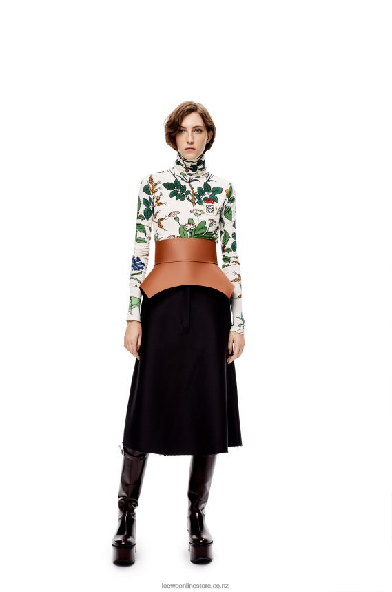 Loewe Women Obi belt in nappa Tan LH60R1153