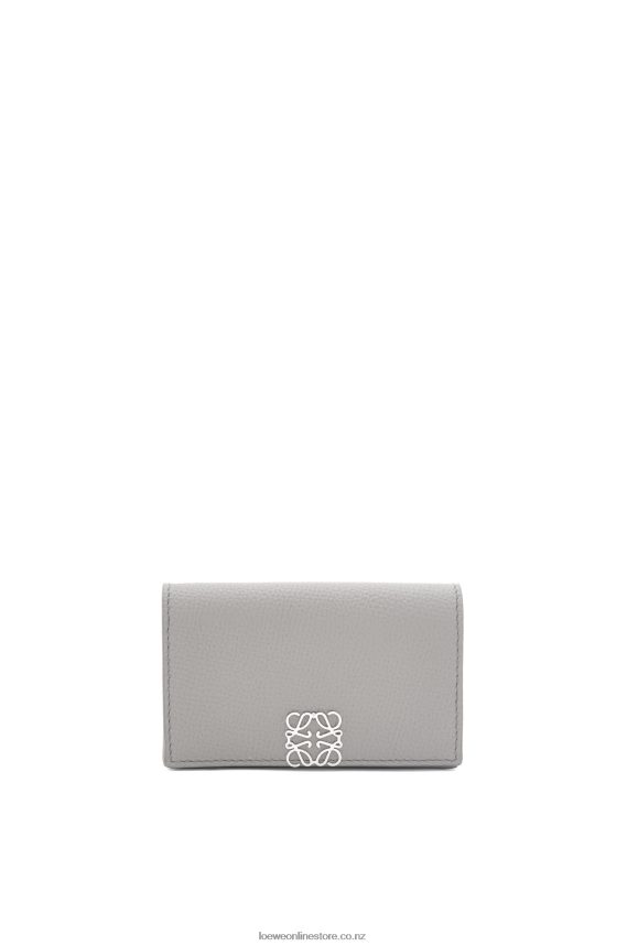 Loewe Women Anagram business cardholder Pearl Grey LH60R1320