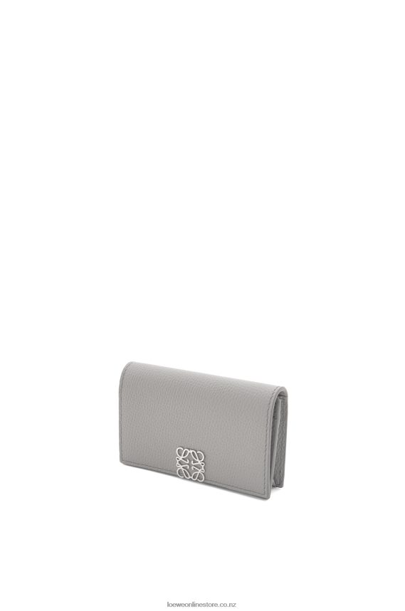 Loewe Women Anagram business cardholder Pearl Grey LH60R1320