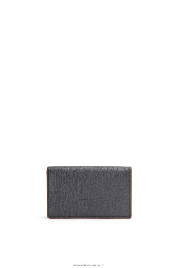 Loewe Women Anagram business cardholder in pebble grain calfskin Black LH60R1352