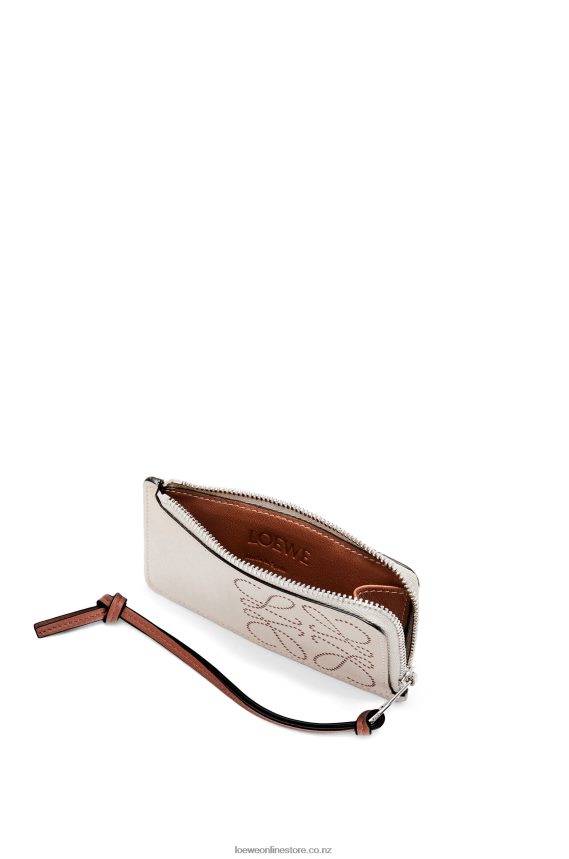 Loewe Women Brand coin cardholder in classic calfskin Light Oat/Tan LH60R1407