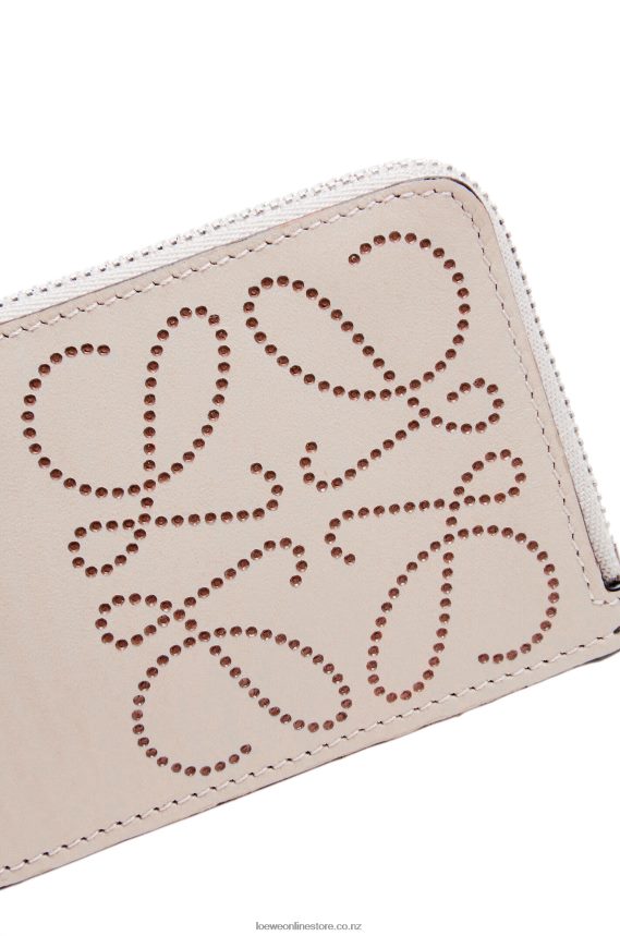 Loewe Women Brand coin cardholder in classic calfskin Light Oat/Tan LH60R1407