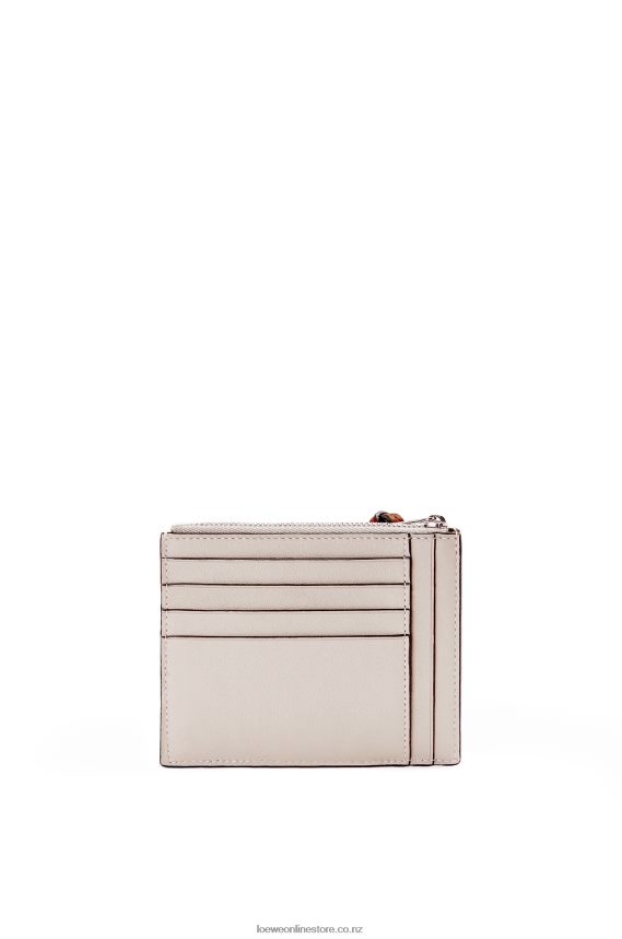 Loewe Women Brand coin cardholder in classic calfskin Light Oat/Tan LH60R1420