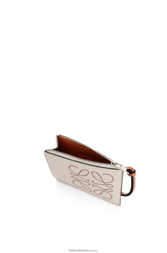 Loewe Women Brand coin cardholder in classic calfskin Light Oat/Tan LH60R1420