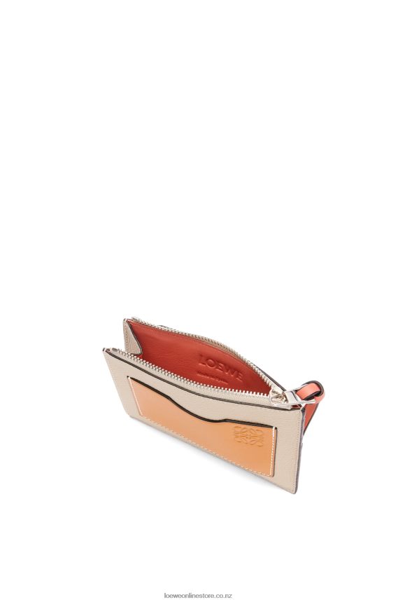 Loewe Women Large coin cardholder in soft grained calfskin Light Oat/Honey LH60R1353