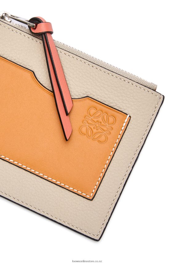 Loewe Women Large coin cardholder in soft grained calfskin Light Oat/Honey LH60R1353