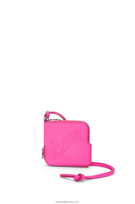 Loewe Women Double coin case in classic calfskin Fuchsia LH60R1335